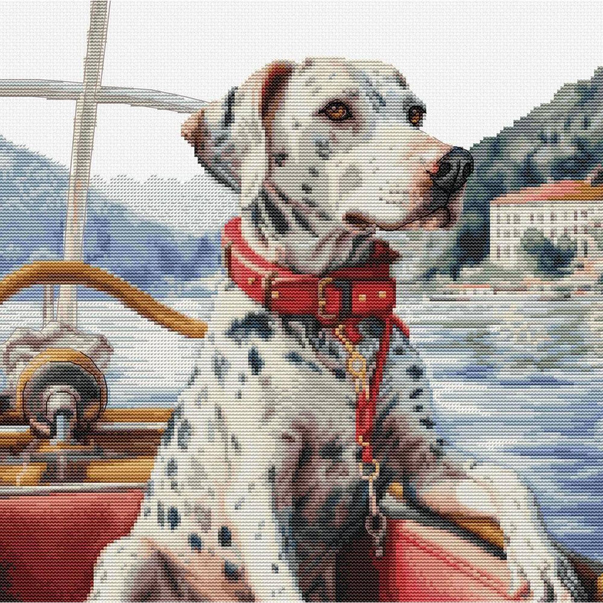 Luca-S The Dalmatian on Lake Como Counted Cross Stitch Kit